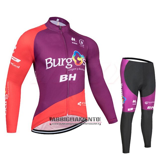 Abbigliamento Burgos BH 2019 Manica Lunga e Calzamaglia Con Bretelle Viola Rosso - Clicca l'immagine per chiudere